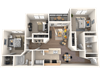 Ashford at Spring Lake Atlanta Apartment Three Bedroom Two Bathroom 1365 square foot